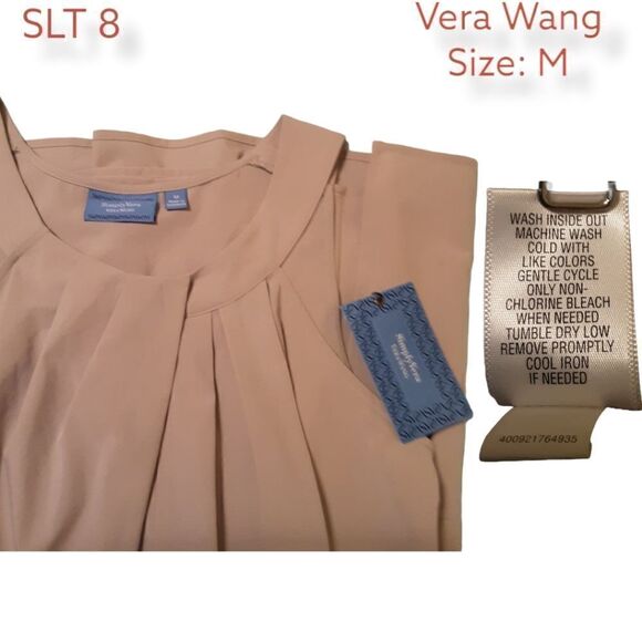 NWT Tan Sleeveless Blouse by Vera Wang, Gorgeous! Size M - Picture 3 of 7